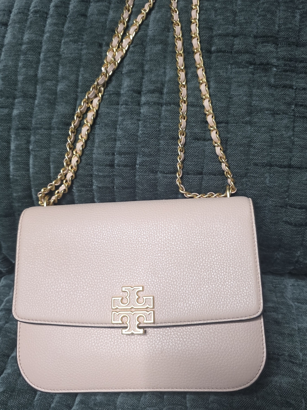 Tory Burch Pale Pink Britten Medium Crossbody Bag